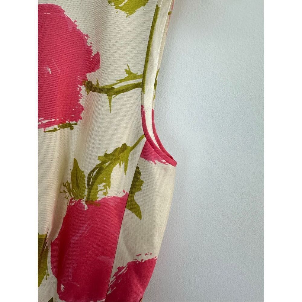 Kate Spade New York Women’s Pink Green Floral Wynn Sleeveless Midi Dress ASO Zoo - Picture 12 of 15